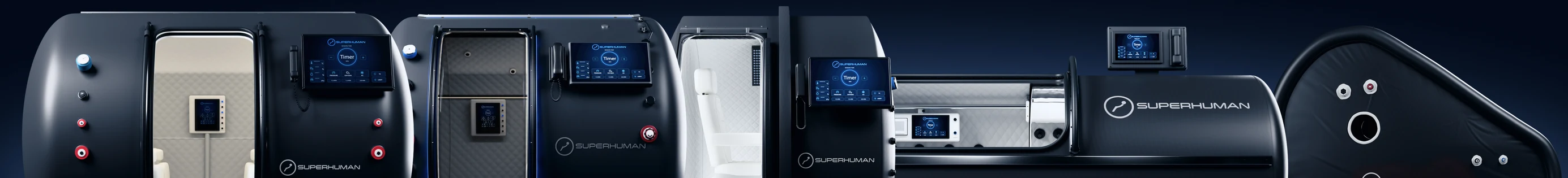 The five Superhuman chambers side by side.