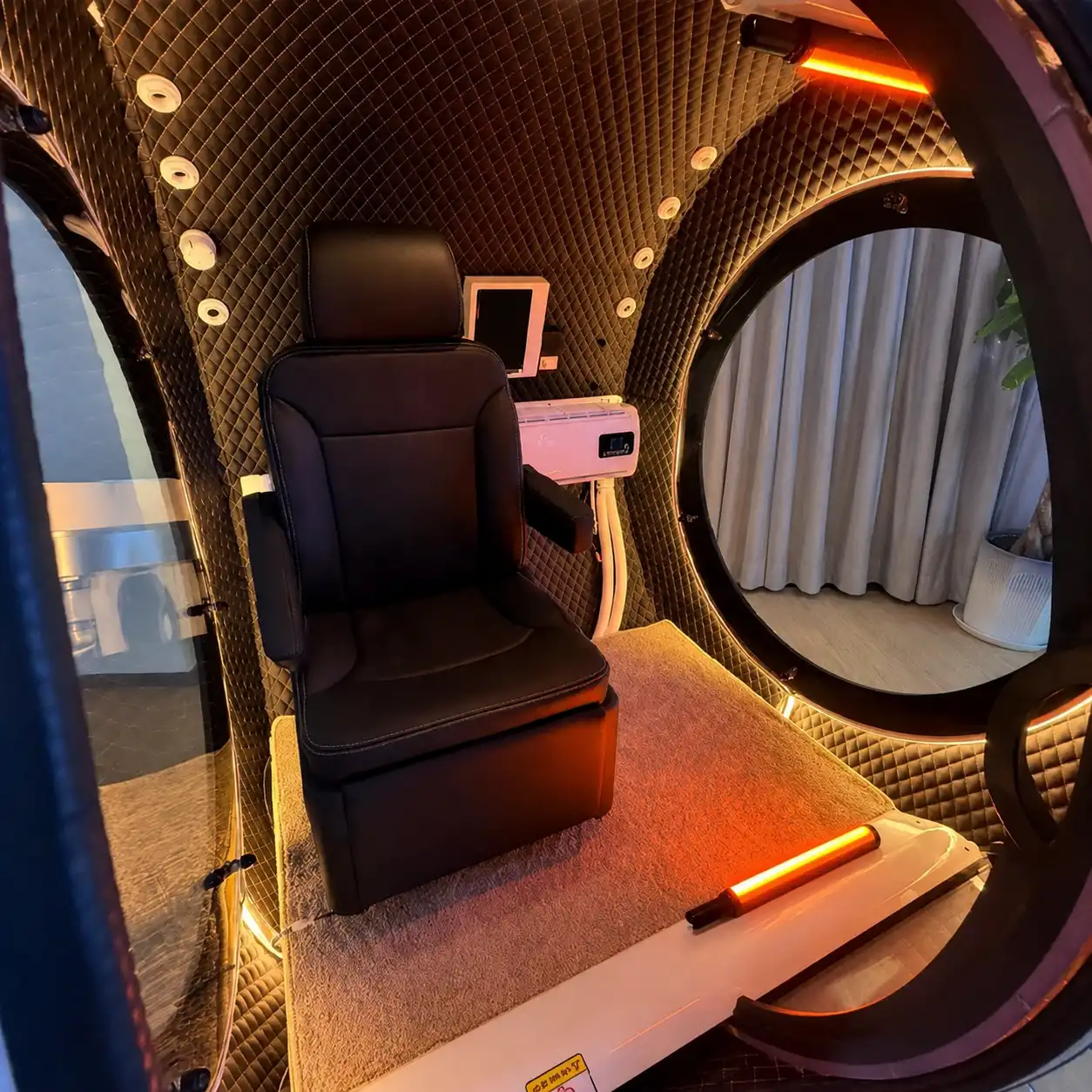 Superhuman X interior in warm reading-light mode